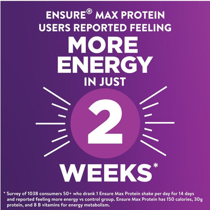 Ensure Max Protein Milk Chocolate Shake, 30g High Protein, 12 Pack