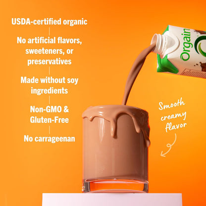 ORGAIN Organic Creamy Chocolate Fudge Shake 12 Pack, 11 FZ