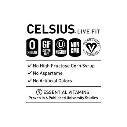 CELSIUS Sparkling Spritz Vibe Summer Edition, Sugar Free Energy Drink, 12 Fl Oz (Pack of 12)