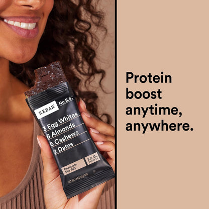 RXBAR Protein Bars, 12g Protein, Gluten Free Snacks, Chocolate Sea Salt, 22oz Box (12 Bars)