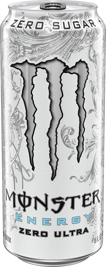 Monster Energy Zero Ultra, Sugar Free Energy Drink, 16 Ounce