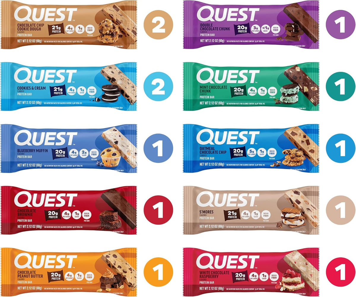 Quest Nutrition Ultimate Variety Pack Protein Bars, High Protein, 12 Count