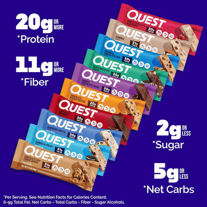 Quest Nutrition Ultimate Variety Pack Protein Bars, High Protein, 12 Count